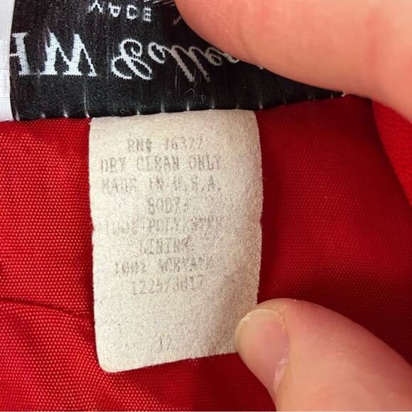 HW Collections | Vintage Red Sleeveless Dress Made in USA Long Scoop Neck 12 - Picture 4 of 8